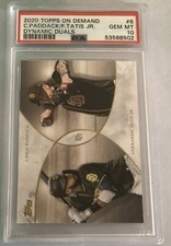 Fernando Tatis Jr & Chris Paddack 2020 Topps On Demand Dynamic Duals #6 PSA 10