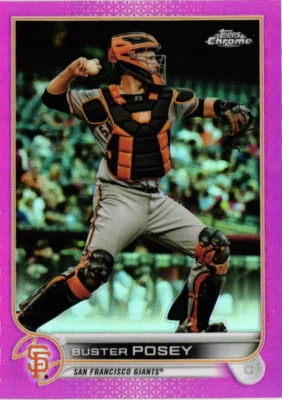 2022 Topps Chrome - Pink Refractor #95 Buster Posey San Francisco Giants - Image 1 of 2