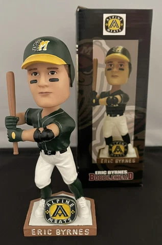 Eric Byrnes Bobblehead Modesto Nuts A's Athletics 2005 SGA NIB New Bobble Cover
