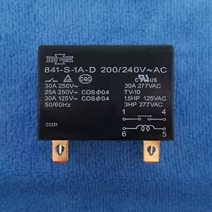 1pc 841-S-1A-D 200/240V AC 200V-240V 4Pin 30A Power Relay Original SONG CHUAN b - Picture 1 of 3
