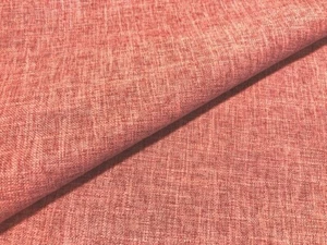 SWATCH Coral Textured coral red woven medium weight upholstery fabric - Picture 1 of 5