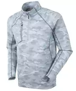 Sunice Allandale 2.0 Water Repellant Zip Neck Top Wind Resistant Magnesium Camo - Picture 1 of 1