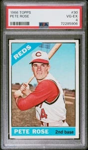 Tarjeta de béisbol Pete Rose 1966 Topps #30 PSA 4 en muy buena condición-ex rojos gran color - Imagen 1 de 2