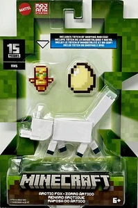 Minecraft 15th Anniversary Arctic Fox &Totem of Undying & Egg 2" Figure New - Picture 1 of 2
