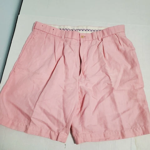 Polo Golf Ralph Lauren 2008 Torrey Pines Golf Shorts Linen Vintage Pink Size 38 Cover