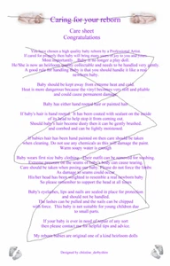 20 x HOJAS/CERTIFICADO DE CUIDADO RENACIDO NUEVAS ACTUALIZADAS 4 COMPRADORES DE TU BEBÉ/MUÑECA TALLA A4 - Imagen 1 de 1