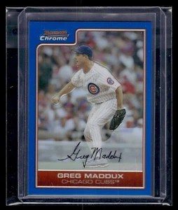 2006 Bowman Chrome Blue Refractor #66 Greg Maddux 002/150 Cubs HOF Color Match - Picture 1 of 2