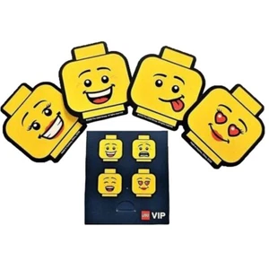 LEGO VIP Minifigure 4 Dual Sided DRINK COASTERS (5007623) Limited Edition .. New - Picture 1 of 5