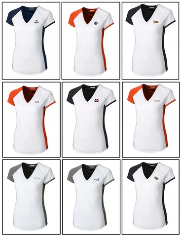 CBUK Women's NCAA Short Sleeve Presley V-Neck Tee Shirt Cover