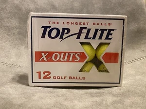 Nueva caja de 12 pelotas de golf Flite X-Outs amarillas - Imagen 1 de 2