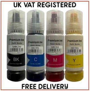 104 Sublimation Ink For Epson EcoTank ET2715 ET2720 ET2726 (Set of 4) non-oem - Picture 1 of 5