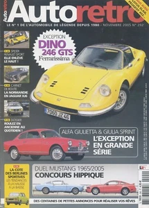 AUTO RETRO n°292 11/2005 ALFA GIULIA & GIULIA SPRINT DINO 246GTS MUSTANG. - Foto 1 di 1