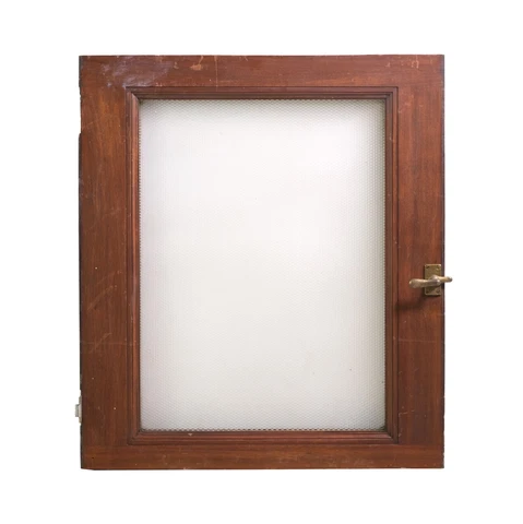 Antique Textured Glass Cabinet Door with Oak Frame Cover