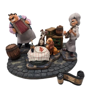 WDCC Disney Lady and the Tramp Bella Notte Set w/Base, Title Scroll, COAs, Boxes - Picture 1 of 24