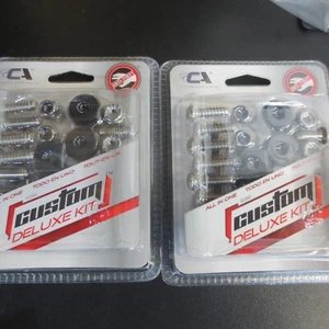 Custom Fasteners 93390 Deluxe Stainless Steel Anti-Theft License Plate Frame 2PK - Picture 1 of 2