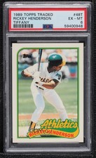 1989 Traded Box Set Collector's Edition (Tiffany) Rickey Henderson PSA 6 HOF