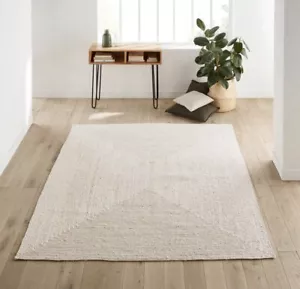 Large 100% Bleached Jute Rug 200x250cm - Picture 1 of 4
