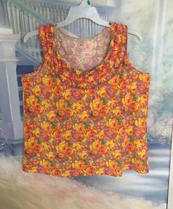 Bellissimo top senza maniche floreale Lane Bryant taglie forti taglia 18/20W - Foto 1 di 12