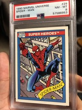 1990 Marvel Universe 29 Spider-Man PSA 8 Impel Rookie Population Count Of 18!