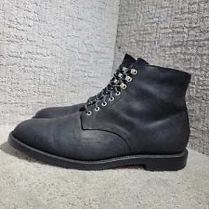 Grant Stone Diesel Men's Size 10 D Black Waxed Commander Lace Up Boots 44740 - Picture 1 of 11