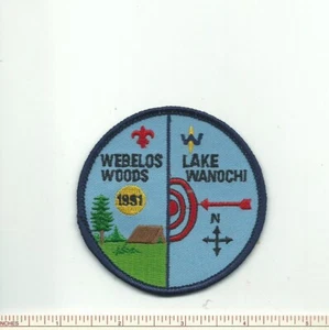 DY SCOUT BSA 1991 INDIANHEAD COUNCIL LAKE WANOCHI WEBELOS HOLZ VERSCHMOLZEN MN AUFNÄHER - Bild 1 von 1