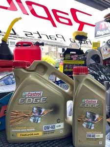 CASTROL EDGE 0W-40 A3/B4 PETROL/DIESEL FULLY SYNTHETIC ENGINE OIL - 5 LTR - Picture 1 of 4