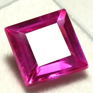 Natürlicher zertifizierter Utah roter Beryll Bixbit 5 x 5 mm Quadrat unbeheizt loser Edelstein - Bild 1 von 6