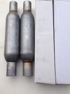 Resonador de bolsa de vidrio de óleo de escape AP 3,00"" x 4"" de diámetro x 18"" - 2 piezas - Imagen 1 de 4