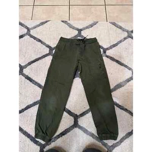 Tony Hawk Reflex Stretch Jogger Pant Kids Size 8 Green Drawstring Slash Pockets - Picture 1 of 10