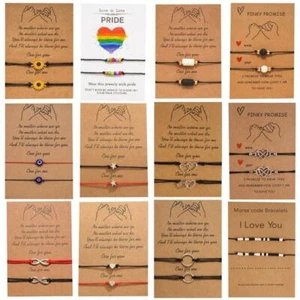 A Pair of Friendship Charm Bracelets for loved ones and couples - Picture 1 of 35