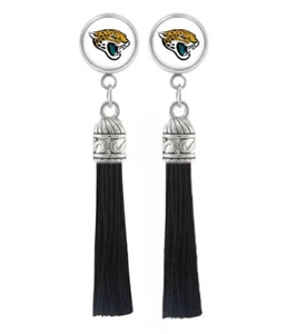 Football Earrings, Tassel Dangle Earrings, Stainless Steel - Picture 1 of 3