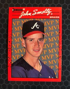 ⚾ 1990 Donruss Baseball #BC-12 John Smoltz Error Card w/ Tom Glavine Photo ⚾ - Picture 1 of 2