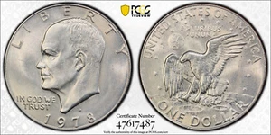 1978-D IKE Dollar Denver Mint Eisenhower PCGS MS 65! *Gold Shield* - Picture 1 of 1