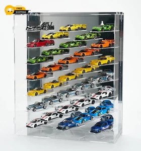 Display Case for Hot Wheels with Lights and Acrylic Cover 1/64 Display Case 45 D - Picture 1 of 7