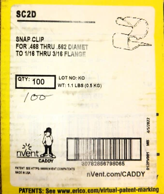 Clips a presión Caddy SC2D, ELIGE CANTIDAD Foto 1 de 3