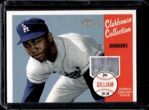 2003 Jim Gilliam Clubhouse Relic Game Used Jersey Topps Heritage Card # CC-JG