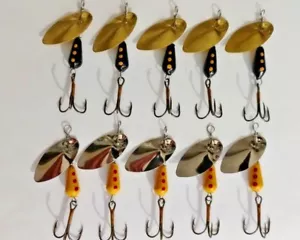 5 filatori neri 5 martin giallo 1/4 oz, vedi gli altri miei articoli per mepps a scelta - Foto 1 di 1