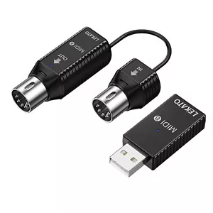 Adaptador MIDI inalámbrico Bluetooth LEKATO latencia ultra baja 5 PIN a dispositivo MIDI - Imagen 1 de 7