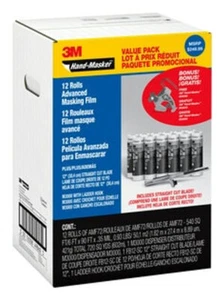 3M AMF72-VPSC Hand-Masker Painter's 12-Qty Advanced Masking Film w-Bonus M3000 - Picture 1 of 3