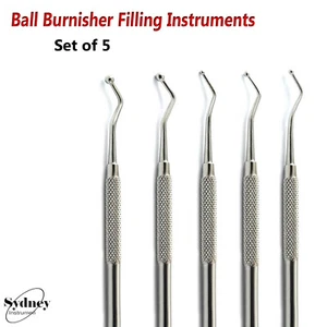 Dental Amalgam Dentist Filling Instruments Composite Ball Burnisher Set of 5 - Picture 1 of 5
