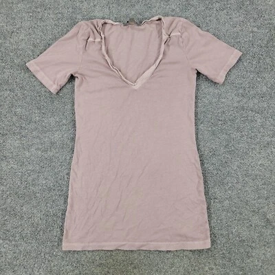 Rubbish Shirt Girl's XS Gray Slim Fit V-Neck Short Sleeve Top Stretch Pullover - Image 1 of 4