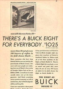 VINTAGE 1931 BUICK EIGHT SERIES 50 GENERAL MOTORS PRINT AD - Picture 1 of 1