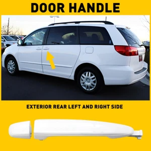For 2004-2010 Toyota Sienna White Rear L/R Outside Door Handle W/O Keyhole V - Picture 1 of 10