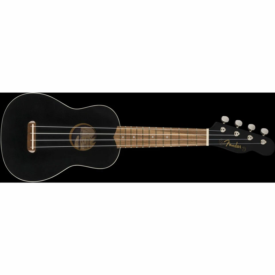 Fender Venice Soprano Uke, Walnut Fingerboard, Black - Image 1 of 1