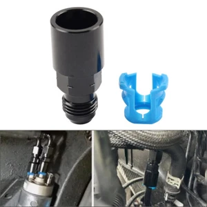 6AN Stecker auf 5/16" Buchse SAE Schnelltrenn-Push-On EFI-Kraftstoffverteiler - Picture 1 of 11