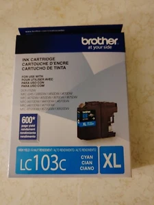 New Genuine Brother LC103C XL Cyan Ink Cartridge High Yield  - Picture 1 of 4
