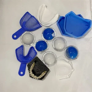 DIY Denture Kit Full set Teeth Upper Lower Dental Custom Homemade Repair Denture - Picture 1 of 9