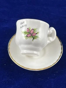 Vintage Glen Appin Of Scotland China PORT ASKAIG Miniatur TASSE & UNTERTASSE - Bild 1 von 2