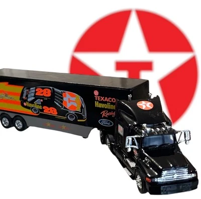 NASCAR Davey Allison #28 Texaco Havoline 1:64 Diecast Team Hauler/Bank - Ltd Ed - Image 1 of 4