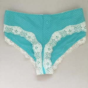 Primark Blue Polka Dot Lace Briefs - Picture 1 of 2
